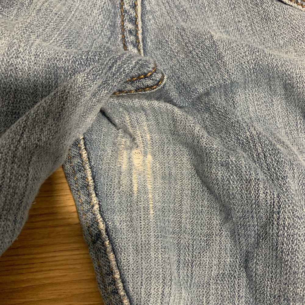 Blue Distressed Ankle Jeans - Great for Petites - Picture 10 of 10